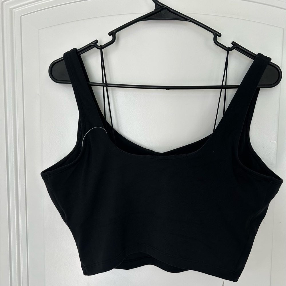 Seamless Black Nursing Crop Top - Comfortable Support - Picture 7 of 9